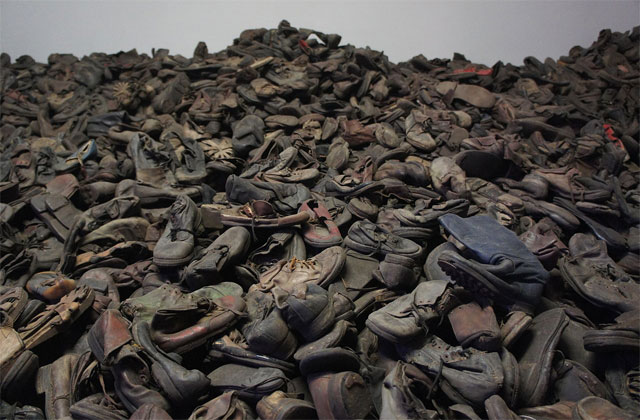 Les chaussures des juifs acheminés à Birkenau
